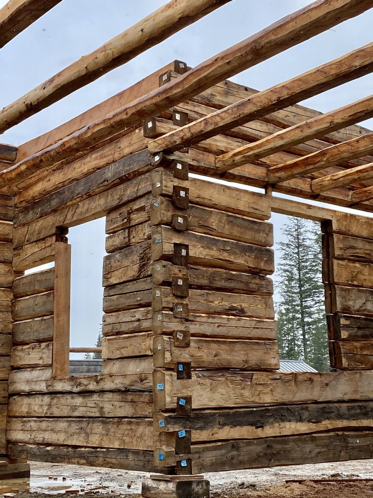 For Sale Heritage Dovetail Log Shell Hand Hewn L Shaped